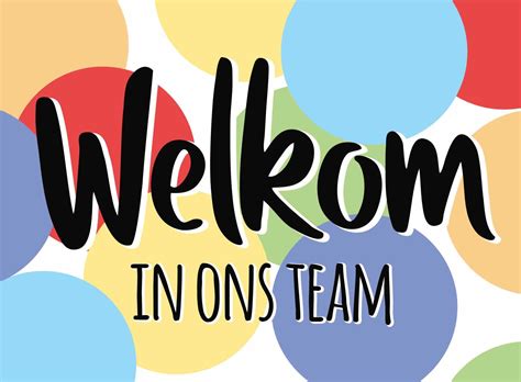 Welkom .